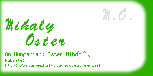 mihaly oster business card